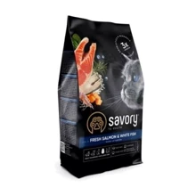 Сухой корм Savory Adult Cat Gourmand Fresh Salmon & White Fish для кошек 8 кг (4820232630037): Тип Сухой корм