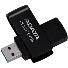 USB-флешка ADATA 64GB UC310 USB 3.0 Black (UC310-64G-RBK): Стандарт USB USB 3.0