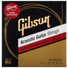 Струна для гитар Струны для акустических гитар GIBSON SAG-CPB13 COATED PHOSPHOR BRONZE ACOUSTIC GUITAR STRINGS 13-56 MEDIUM: Тип Комплект струн