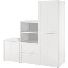 Стеллаж ІКЕА SMÅSTAD / PLATSA 180х57х181 см белая рамка (294.876.37): undefined undefined