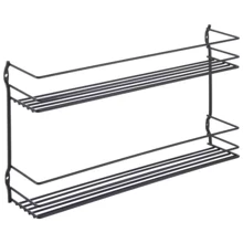 Полка подвесная двухсекционная Metaltex 36x8x19 см черная покрытие Touch-Therm Pepito2 Lava (361432): Тип Полка подвесная