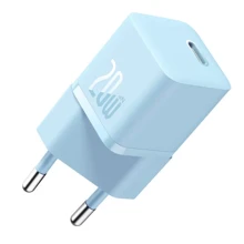 Зарядное устройство Baseus USB-C Wall Charger GaN5 mini 1C 20W Blue (CCGN050103): Особенности Power Delivery (PD), USB-C, Быстрая зарядка