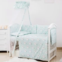 Постельный комплект 8 эл. Twins Premium Glamour 4029-TGM-014, Moon mint, мятный: Тип постельный комплект