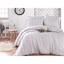 Комплект постільної білизни Hobby Exclusive Sateen Diamond Wafel Gri сатин євро сірий (37806_2,0): Матеріал сатин