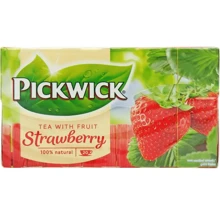 Чай Чай чорний Pickwick Strawberry ароматизований зі шматочками полуниці 20х1.5 г (8711000564363): undefined undefined