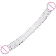 Прозрачный двусторонний фаллоимитатор Alive Supreme Jelly Dildo: Назначение Вагинальные