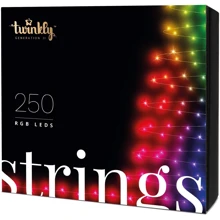 Smart LED Гирлянда Twinkly Strings RGB 250_ BT+WiFi_ Gen II_ IP44 кабель черный: Тип Линейная