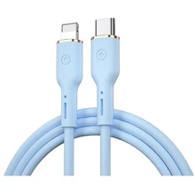 Кабель WIWU Cable USB-C to Lightning YQ01 Vigor Series 1.2m Blue: Тип USB-C - Lightning