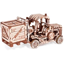 Механический 3D-пазл Wood Trick Погрузчик: Вид гонки, машины, мотоциклы