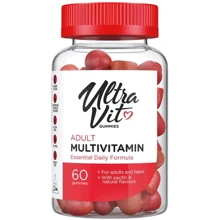 VPLab UltraVit Gummies Adult Multivitamin Мультивитамины с вкусом апельсина, вишни и клубники 60 жевательных таблеток: Форма выпуска Таблетки жевательные