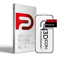 Защитное стекло для iPhone ArmorStandart Tempered Glass Icon 3D Black for iPhone 16 (ARM78027): Тип защиты экрана на экран