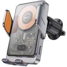 Держатель Hoco Car Holder Air Vent Wireless Charger HW7 15W Metal Gray: Производитель HOCO