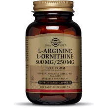 Solgar L-Arginine L-Ornithine Солгар Aргинин орнитин 500/250 mg 50 капсул: Вкус Без вкуса