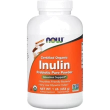 Now Foods Inulin Powder Organic Инулин 454 г: Тип Пробиотики