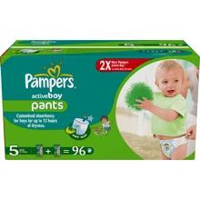 Подгузники-трусики Pampers Active Boy Junior (12-18 кг) Мега 96шт (4015400523352): Тип Подгузники-трусики