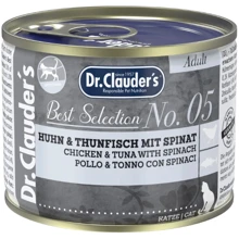 Влажный корм для взрослых кошек Dr.Clauder's Best Selection №5 курица и тунец со шпинатом 200 г (22605200): Тип Влажный корм
