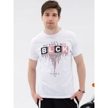 Футболка ISSA PLUS GN4-17 XL белая с принтом: Вид Футболки