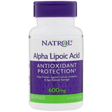 Natrol Alpha Lipoic Acid 600 mg Альфа-ліпоєва кислота 30 капсул: Вид ферментні