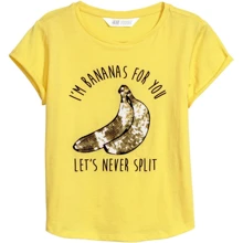 Футболка H & M 5974717 122-128 см жовта: Тип футболки