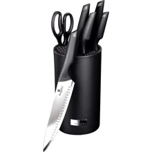 Набор кухонных ножей Berlinger Haus Black Silver Collection 7 предметов (BH 2796): Наименование Набор кухонных ножей 7 пр.