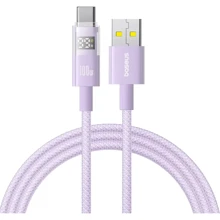 Кабель Baseus USB Cable to USB-C Display 2 Fast Charging Data 100W 1m Purple (P10382701511-00): Тип USB Cable - USB-C
