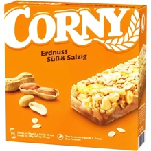 Упаковка злакових батончиків Corny з арахісом солодко-солоні 6х25 г (4011800571719): Вага, г 150