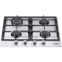Варочная поверхность газовая Pyramida PFG 644 STX (white): Размеры для встраивания (ШxГ) 55.2x47 см