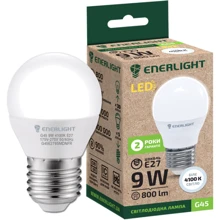 Светодиодная лампа LED ENERLIGHT G45 9Вт 4100K E27: Тип цоколя E27