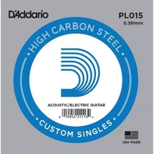 Струна для гитар Струна D`ADDARIO PL015 Plain Steel 015: Тип Струна