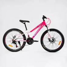 Спортивний велосипед Corso Gravity Shimano розовый (GR-24088): Диаметр колес, дюймов 24