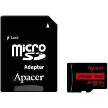 Карта памяти Apacer 128GB microSDHC Class 10 UHS-I U1 + adapter (AP128GMCSX10UB-R): Тип карты MicroSDHC