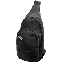 Мужская сумка-слинг DNK Leather черная (DNK-JOKER№4-BAG-1): Пол Мужской