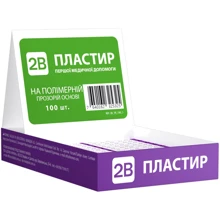 Пластырь 2B на полимерной прозрачной основе 1.9 см х 7.2 см 100 шт (7640162325325): undefined undefined