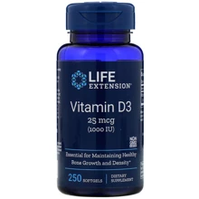 Life Extension Vitamin D3, 25 mcg (1.000 IU), 250 Softgels (LEX-17512): Тип Витамин D
