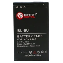 Аккумулятор ExtraDigital 900mAh Nokia BL-5U: Производитель ExtraDigital