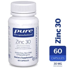 Pure Encapsulations Zinc 30 mg 60 caps Цинк (PE-00252): Тип Цинк