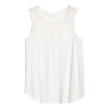 Майка H&M 4020074 L белая: Состав Полиамид, Хлопок