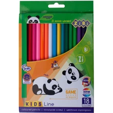 Олівці кольорові ZiBi Kids line, 18 кольорів: Тип кольорові