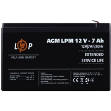 Аккумуляторная батарея LogicPower LPM 12V 7Ah, AGM (3862): Тип AGM