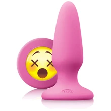NS Novelties Mojis Plug #WTF Medium середня анальна пробка з емоджі, 8x3.7 см, рожевий: Для кого унісекс