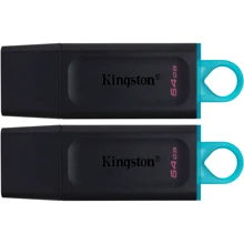 USB-флешка Kingston 2x64GB Exodia USB 3.2 Black/White (DTX/64GB-2P): Стандарт USB USB 3.2