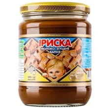 Молоко згущене Первомайський МКК варене нежирне Іриска 5% 500 г (4820012684649): Вага нетто 500 г