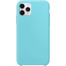 Чехол для iPhone Mobile Case Silicone Soft Cover Ice Blue for iPhone 11 Pro: Цвет бирюзовый
