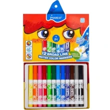 Фломастери 1632-12СВ 12кол Super Washable, Jumbo Marco: Тип На водной основе