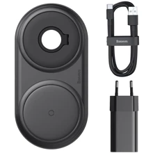 Зарядний пристрій Baseus Wireless Charger Planet Black (WXPL-B01) for Smartphones and Apple Watch: Особливості Швидка зарядка, Для Apple Watch