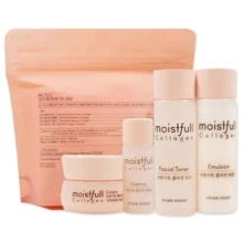 Etude House Moistfull Collagen Skin Care Kit Set (toner, emulsion, essence, cream) Мини-версии средств с коллагеном: Пол Для женщин