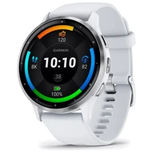 Смарт-часы Garmin Venu 3 Silver Stainless Steel Bezel with Whitestone Case and Silicone Band (010-02784-00): Дисплей 1.4" AMOLED (454x454)