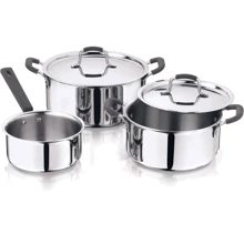 Набір посуду MasterPro Foodies collection 2 каструлі та ківш (BGEU-5539): Матеріал корпусу Нержавеющая сталь