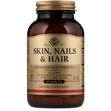 Solgar Skin, Nails & Hair, Advanced MSM Formula, 120 Tabs Витамины для волос, кожи и ногтей: Форма выпуска Таблетки