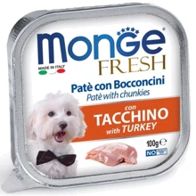 Паштет для собак Monge Dog Fresh с индейкой 0.1 кг (70013024): Тип Влажный корм